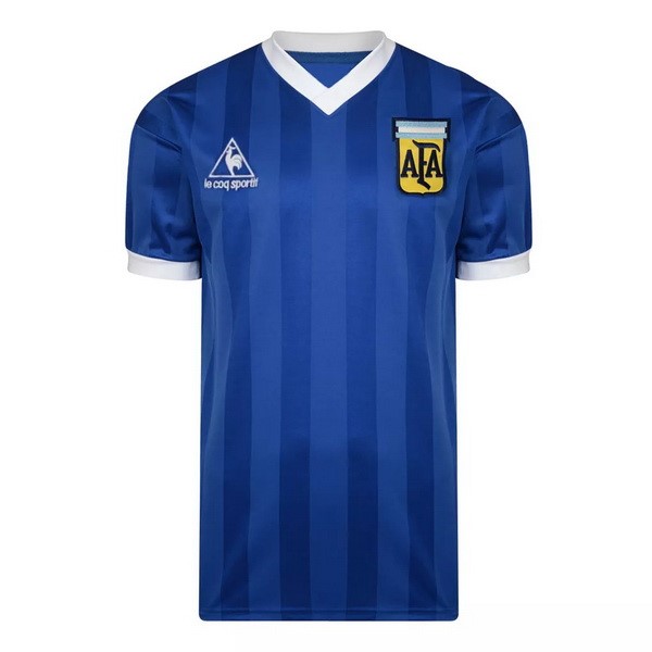 Camiseta Argentina Replica Segunda Ropa Retro 1986 Azul